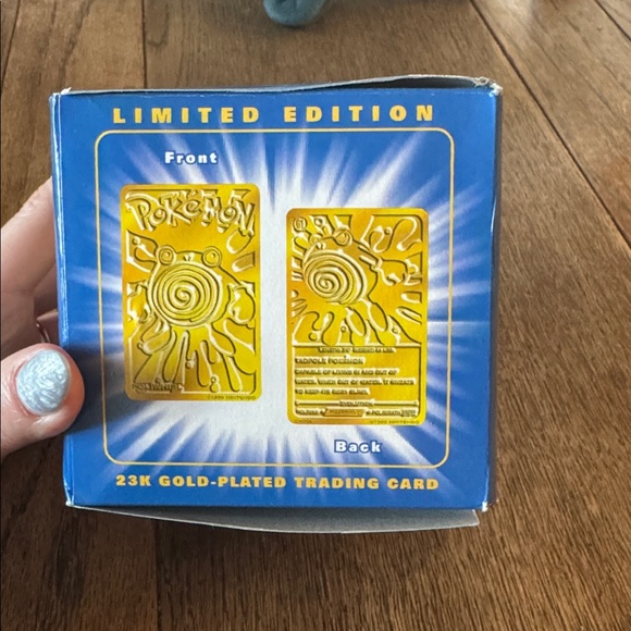 pokemon 23 karat gold plated trading card poliwhirl New in Box - Limited Edition Pokémon Gold-Plated Trading Card